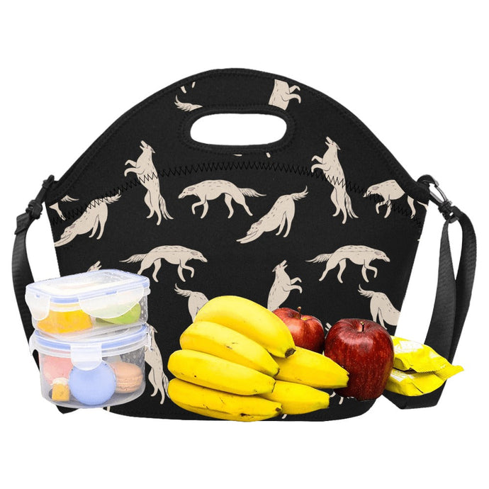 Timeless Elegance Borzoi Neoprene Lunch Bag-1