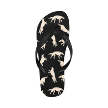 Load image into Gallery viewer, Timeless Elegance Borzoi Unisex Slippers-Black-S-27