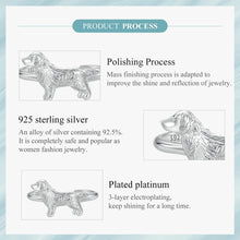 Load image into Gallery viewer, Timeless Golden Retriever Love Silver Ring-Dog Themed Jewellery-Accessories, Dog Mom Gifts, Jewellery, Ring-925 Sterling Silver-6