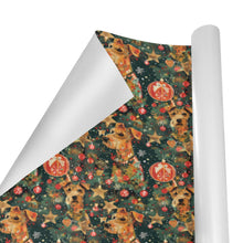 Load image into Gallery viewer, Tinsel and Airedale Terriers Christmas Gift Wrapping Paper - 2 Rolls-Christmas Ornament-Airedale Terrier,Christmas,Wrapping Paper-3