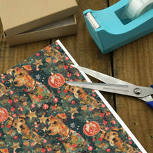 Load image into Gallery viewer, Tinsel and Airedale Terriers Christmas Gift Wrapping Paper - 2 Rolls-Christmas Ornament-Airedale Terrier,Christmas,Wrapping Paper-4