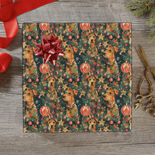 Load image into Gallery viewer, Tinsel and Airedale Terriers Christmas Gift Wrapping Paper - 2 Rolls-Christmas Ornament-Airedale Terrier,Christmas,Wrapping Paper-1