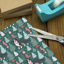 Load image into Gallery viewer, Tinsel and Christmas Trees Australian Shepherd Gift Wrapping Paper - 2 Rolls-Christmas Ornament-Australian Shepherd,Christmas,Wrapping Paper-4