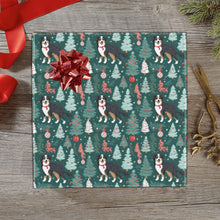 Load image into Gallery viewer, Tinsel and Christmas Trees Australian Shepherd Gift Wrapping Paper - 2 Rolls-Christmas Ornament-Australian Shepherd,Christmas,Wrapping Paper-1