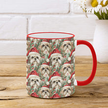 Load image into Gallery viewer, Tinsel and Tails Lhasa Apso Christmas Coffee Mug-2