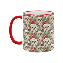Load image into Gallery viewer, Tinsel and Tails Lhasa Apso Christmas Coffee Mug-3