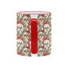 Load image into Gallery viewer, Tinsel and Tails Lhasa Apso Christmas Coffee Mug-6