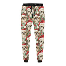 Load image into Gallery viewer, Tinsel and Tails Lhasa Apso Christmas Unisex Sweatpants-Apparel-Apparel, Christmas, Dog Dad Gifts, Dog Mom Gifts, Lhasa Apso, Pajamas-4