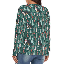 Load image into Gallery viewer, Tinsel Trees Australian Shepherd Women&#39;s V-Neck Christmas Sweater-Apparel-Apparel,Australian Shepherd,Christmas,Dog Mom Gifts,Sweater,Sweatshirt-3