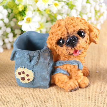 Toy Poodle Love Desktop Pen or Pencil Holder-Home Decor-Dogs, Doodle, Figurines, Goldendoodle, Home Decor, Labradoodle, Pencil Holder, Toy Poodle-Toy Poodle-1