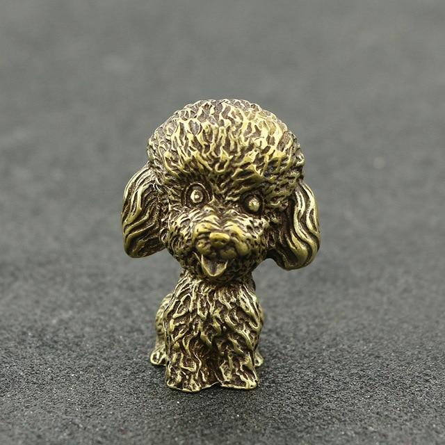 Toy Poodle Love Mini Copper FigurineHome Decor