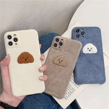 Load image into Gallery viewer, Toy Poodle Love Soft Plush iPhone Cases-Cell Phone Accessories-Accessories, Dogs, Doodle, iPhone Case, Toy Poodle-1