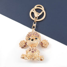 Load image into Gallery viewer, Toy Poodle Love Stone-Studded Keychains-Accessories-Accessories, Dogs, Doodle, Keychain, Toy Poodle-Purple-3