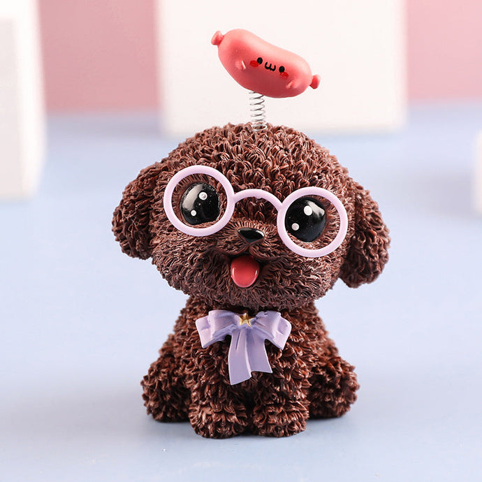 Toy Poodle on My Mind Car Bobblehead-Car Accessories-Bobbleheads, Car Accessories, Dogs, Doodle, Goldendoodle, Labradoodle, Toy Poodle-Toy Poodle-1