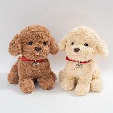 Load image into Gallery viewer, Toy Poodle Plush Toy - White / Cream, Apricot / Red Colors - Red Collar with Double Bell Design-Stuffed Animals-Dog Memorial Gifts,Stuffed Animal,Toy Poodle-19