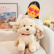 Load image into Gallery viewer, Toy Poodle Plush Toy - White / Cream, Apricot / Red Colors - Red Collar with Double Bell Design-Stuffed Animals-Dog Memorial Gifts,Stuffed Animal,Toy Poodle-5