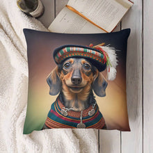 Load image into Gallery viewer, Traditional Attire Chocolate Dachshund Plush Pillow Case-Dachshund, Dog Dad Gifts, Dog Mom Gifts, Home Decor, Pillows-7