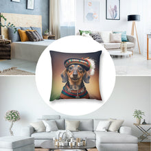 Load image into Gallery viewer, Traditional Attire Chocolate Dachshund Plush Pillow Case-Dachshund, Dog Dad Gifts, Dog Mom Gifts, Home Decor, Pillows-2
