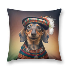 Load image into Gallery viewer, Traditional Attire Chocolate Dachshund Plush Pillow Case-Dachshund, Dog Dad Gifts, Dog Mom Gifts, Home Decor, Pillows-3