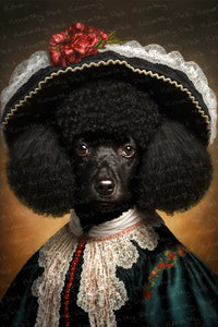 Traditional French Attire Black Poodle Wall Art Poster-Art-Dog Art, Home Decor, Poodle, Poster-1