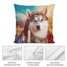 Load image into Gallery viewer, Traditional Tapestry Siberian Husky Plush Pillow Case-Cushion Cover-Dog Dad Gifts, Dog Mom Gifts, Home Decor, Pillows, Siberian Husky-5