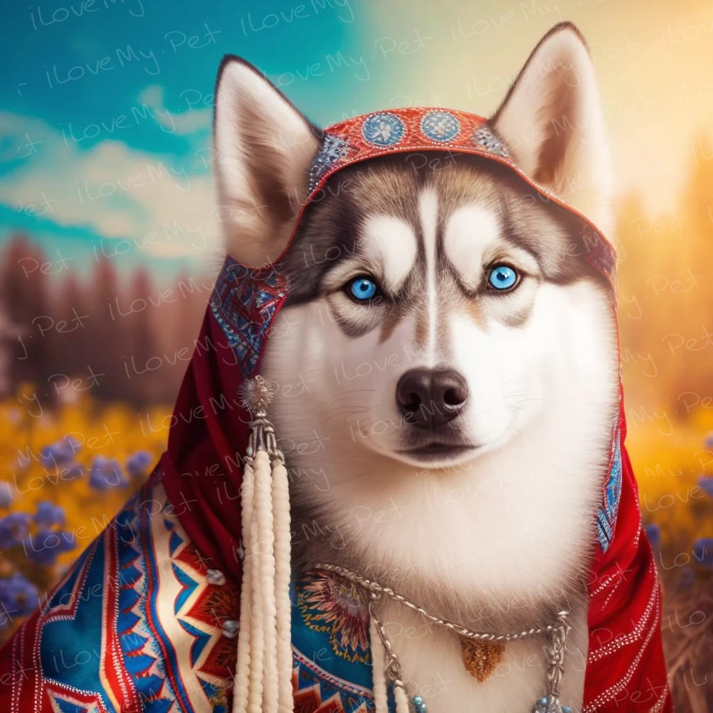 Traditional Tapestry Siberian Husky Wall Art Poster-Art-Dog Art, Home Decor, Poster, Siberian Husky-1