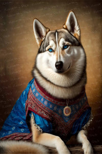 Traditional Tapestry Siberian Husky Wall Art Poster-Art-Dog Art, Home Decor, Poster, Siberian Husky-1