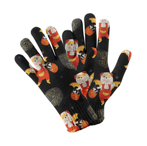 Trick or Treat Bulldog Halloween Touch Screen Gloves-Accessories-Accessories, Dog Dad Gifts, Dog Mom Gifts, English Bulldog, Gloves-Black-2