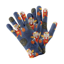 Load image into Gallery viewer, Trick or Treat Bulldog Halloween Touch Screen Gloves-Accessories-Accessories, Dog Dad Gifts, Dog Mom Gifts, English Bulldog, Gloves-Navy-4