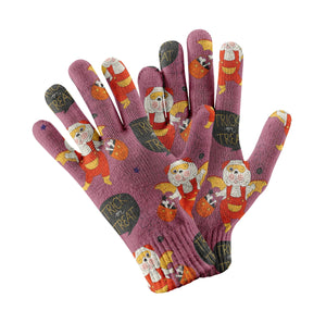 Trick or Treat Bulldog Halloween Touch Screen Gloves-Accessories-Accessories, Dog Dad Gifts, Dog Mom Gifts, English Bulldog, Gloves-Rose gold-5