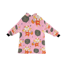 Load image into Gallery viewer, Trick or Treat English Bulldog Halloween Blanket Hoodie for Women-Apparel-Apparel, Blankets-LightPink-ONE SIZE-5