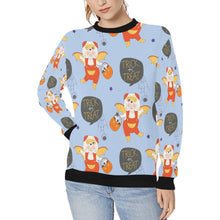 Load image into Gallery viewer, Trick or Treat English Bulldog Women&#39;s Halloween Sweatshirt-Apparel-Apparel, English Bulldog, Sweatshirt-LightSteelBlue-XS-10