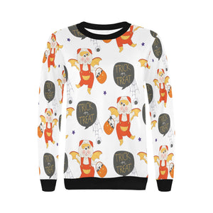 Trick or Treat English Bulldog Women's Halloween Sweatshirt-Apparel-Apparel, English Bulldog, Sweatshirt-2