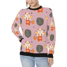 Load image into Gallery viewer, Trick or Treat English Bulldog Women&#39;s Halloween Sweatshirt-Apparel-Apparel, English Bulldog, Sweatshirt-LightPink-XS-7