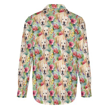 Load image into Gallery viewer, Tropical Oasis Yellow Labradors Women&#39;s Shirt - 2 Designs-Apparel-Apparel, Labrador, Shirt-4
