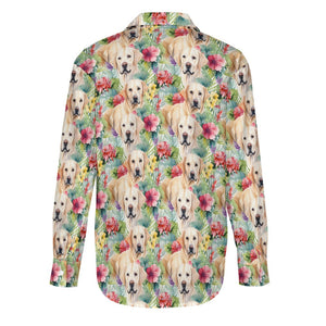 Tropical Oasis Yellow Labradors Women's Shirt - 2 Designs-Apparel-Apparel, Labrador, Shirt-4