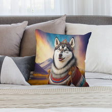 Load image into Gallery viewer, Twilight Majesty Siberian Husky Plush Pillow Case-Cushion Cover-Dog Dad Gifts, Dog Mom Gifts, Home Decor, Pillows, Siberian Husky-2