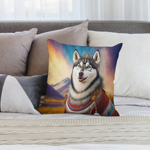Twilight Majesty Siberian Husky Plush Pillow Case-Cushion Cover-Dog Dad Gifts, Dog Mom Gifts, Home Decor, Pillows, Siberian Husky-2