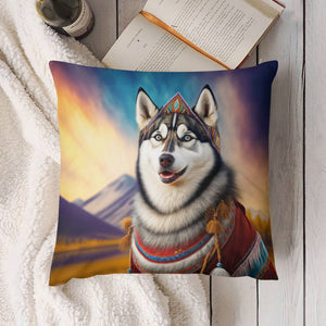 Twilight Majesty Siberian Husky Plush Pillow Case-Cushion Cover-Dog Dad Gifts, Dog Mom Gifts, Home Decor, Pillows, Siberian Husky-4