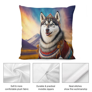 Twilight Majesty Siberian Husky Plush Pillow Case-Cushion Cover-Dog Dad Gifts, Dog Mom Gifts, Home Decor, Pillows, Siberian Husky-5