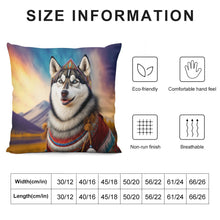 Load image into Gallery viewer, Twilight Majesty Siberian Husky Plush Pillow Case-Cushion Cover-Dog Dad Gifts, Dog Mom Gifts, Home Decor, Pillows, Siberian Husky-6