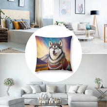 Load image into Gallery viewer, Twilight Majesty Siberian Husky Plush Pillow Case-Cushion Cover-Dog Dad Gifts, Dog Mom Gifts, Home Decor, Pillows, Siberian Husky-8
