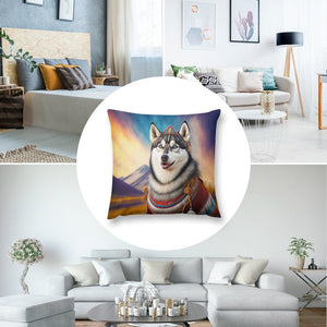 Twilight Majesty Siberian Husky Plush Pillow Case-Cushion Cover-Dog Dad Gifts, Dog Mom Gifts, Home Decor, Pillows, Siberian Husky-8