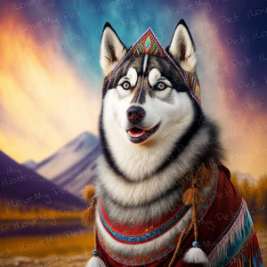 Twilight Majesty Siberian Husky Wall Art Poster-Art-Dog Art, Home Decor, Poster, Siberian Husky-1