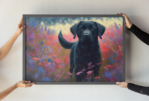 Twilight Serenade Black Labrador Wall Art Poster-Art-Black Labrador, Dog Art, Home Decor, Labrador, Poster-2