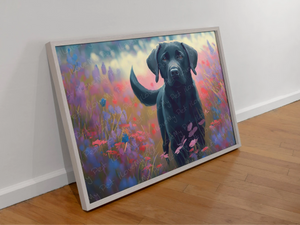 Twilight Serenade Black Labrador Wall Art Poster-Art-Black Labrador, Dog Art, Home Decor, Labrador, Poster-3