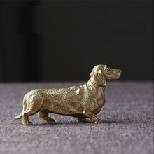 Load image into Gallery viewer, Twin Dachshunds Miniature Brass Figurines - 2 Pcs-Home Decor-Dachshund, Dogs, Figurines, Home Decor-4