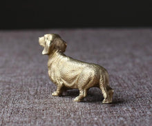 Load image into Gallery viewer, Twin Dachshunds Miniature Brass Figurines - 2 Pcs-Home Decor-Dachshund, Dogs, Figurines, Home Decor-5