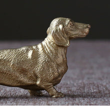 Load image into Gallery viewer, Twin Dachshunds Miniature Brass Figurines - 2 Pcs-Home Decor-Dachshund, Dogs, Figurines, Home Decor-7