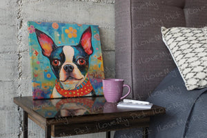 Kaleidoscopic Canine Boston Terrier Wall Art Poster-Art-Boston Terrier, Dog Art, Home Decor, Poster-1